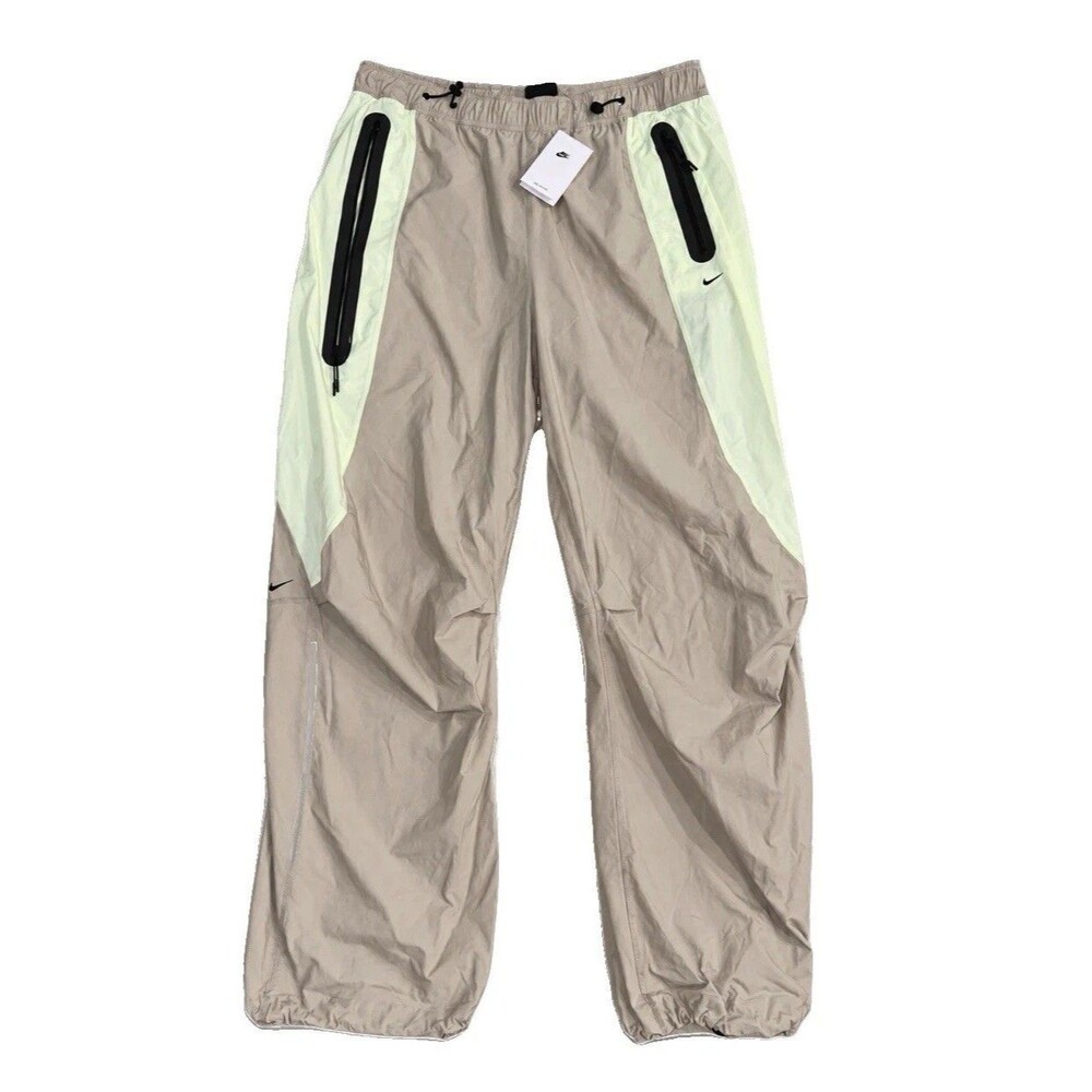 NWT Nike Tech Woven Oversized Stacked Pants Green Men’s Size XL Tall IU7502-236